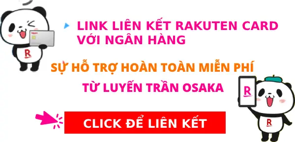 Click để liên kết Rakuten Card với ngân hàng